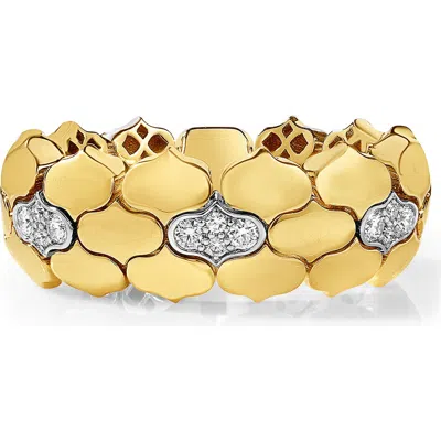 Roberto Coin Cobra Diamond Flexible Ring In Gold