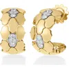 Roberto Coin Cobra Diamond Hoop Earrings In Gold