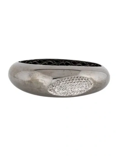 Pre-owned Roberto Coin Diamond Capri Plus Bangle Bracelet, 6.75" In Multi