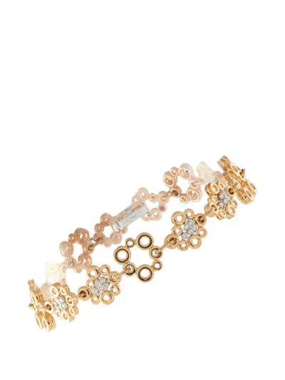Pre-owned Roberto Coin Diamond Circular-motif Bracelet In Pink