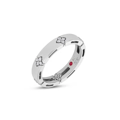 Roberto Coin Diamond Floral Ring In White