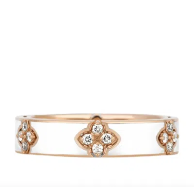 Roberto Coin Diamond Floral-motif Ring In Rose Gold