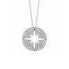 Roberto Coin Diamond Pav Starburst Cutout Disc Pendant In White Gold In Gold