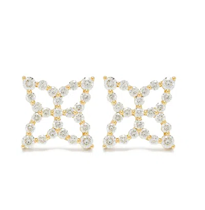 Roberto Coin Diamond Pavé Butterfly Earrings In Gold