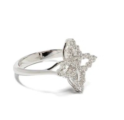 Roberto Coin Diamond Pavé-set Flower Ring In White