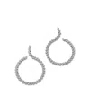 Roberto Coin Diamond Swirl Drop Earrings In 18k White Gold In Gold