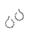 Roberto Coin Diamond Swirl Drop Earrings In 18k White Gold In Gold