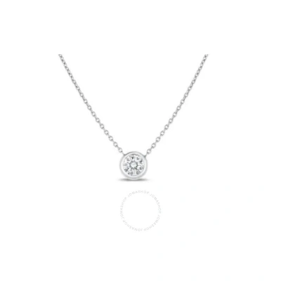 Roberto Coin Diamonds By The Inch 18k White Gold Solitaire Necklace - 001954awch20 In Metallic