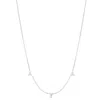 Roberto Coin Diamonds By The Inch 3 Station Diamond Necklace In White Gold - 0.25ctw - 7773260aw17x In White