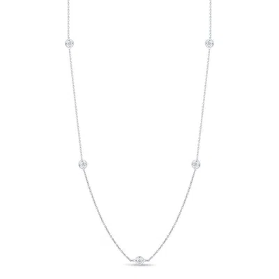 Roberto Coin Diamonds By The Inch 7-station Diamond Necklace 18k White Gold