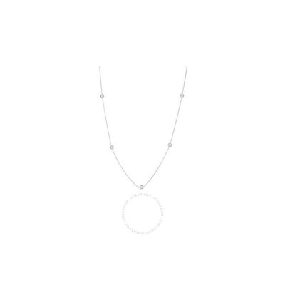 Roberto Coin Diamonds By The Inch White Gold 5 Station Necklace In Metallic