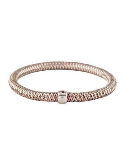 Pre-owned Roberto Coin Flexible Bangle Bracelet, 7" In Multi