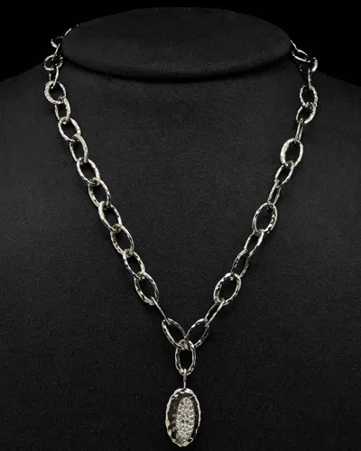 Pre-owned Roberto Coin Icy Silver 0.45 Ct. Tw. Diamond Pendant (authentic Pre-loved)