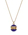 Roberto Coin Lapis Lazuli & Diamond Bead Pendant Necklace In 18k Rose Gold, 33 In Gold