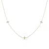 Roberto Coin Love By The Inch 3 Station Flower Necklace - 7773222ay17x In Yellow