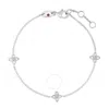 Roberto Coin Love By The Yard Diamond Flower 3 Station Bracelet In White Gold In White