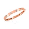 Roberto Coin 18k Rose Gold Love In Verona Diamond Flower Bangle Bracelet In Rose Gold-tone