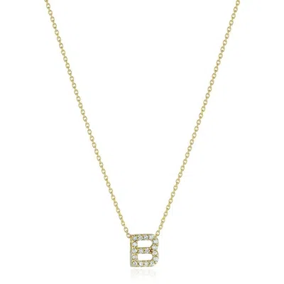Roberto Coin Love Letter B Pendant Yellow Gold And Diamonds - 001634aychxb
