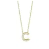 Roberto Coin Love Letter C Pendent With Diamonds 001634aychxc In Yellow
