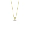 Roberto Coin Love Letter R Pendant Yellow Gold And Diamonds R - 001634aychxr In Yellow