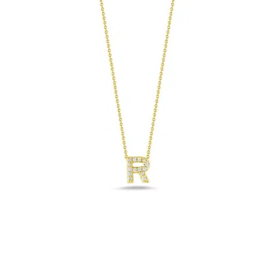 Roberto Coin Love Letter R Pendant Yellow Gold And Diamonds R - 001634aychxr