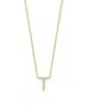 Roberto Coin Love Letter T Pendant Yellow Gold And Diamonds T - 001634aychxt In Yellow