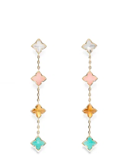 Roberto Coin Multistone Drop Earrings In Gold
