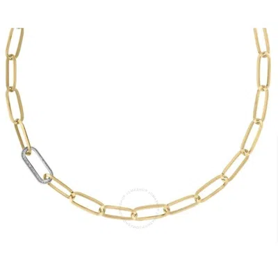 Roberto Coin Paperclip Link With Diamond Necklace 17" - 9151253ay17x In Gold