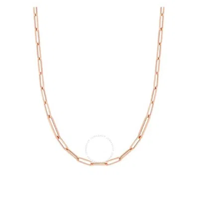 Roberto Coin Perfect Gold Paper Clip Chain 17" - 5310135ax170 In Pink/rose Gold Tone/gold Tone