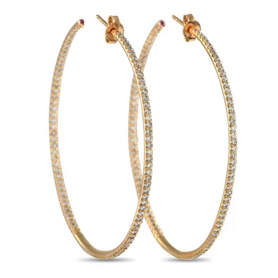 Roberto Coin Perfect Hoop 18k Yellow Gold 2.45ct Diamond In-out Hoop Earrings Rc03-052925