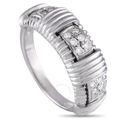 Roberto Coin 18k White Gold 0.10ct Diamond Ring In Metallic