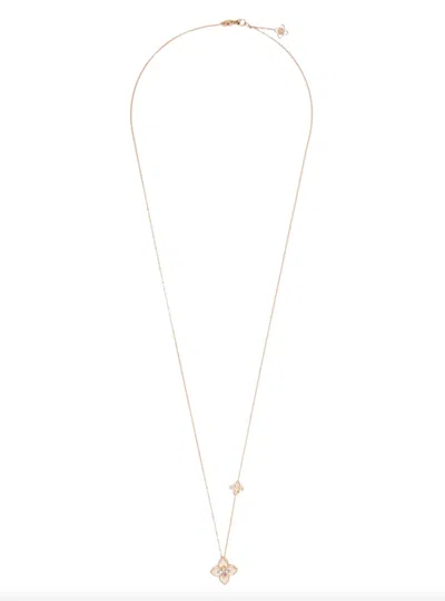 Roberto Coin Princess Flower Necklace In Rose Gold