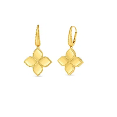 Roberto Coin Princess Flower Yellow Gold Drop Earrings - 7771973ayer0