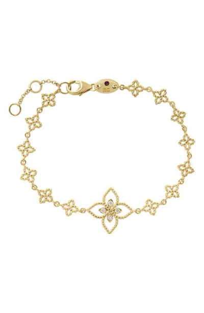 ROBERTO COIN ROBERTO COIN PRINCIPESSA DIAMOND FLOWER STATION BRACELET