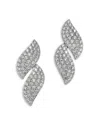 Roberto Coin Robert Coin 18k White Gold San Marco Diamond Pave Swirl Drop Earrings In White