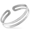 Roberto Coin Scalare 18k White Gold 1.75ct Diamond Cuff Bracelet Rc15-072325 In Silver