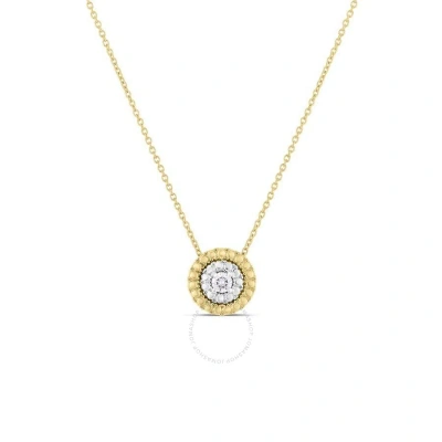 Roberto Coin Siena Small Diamond Dot Necklace In Yellow And White Gold - 111476ajchx0