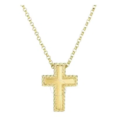 Roberto Coin Small Princess Cross Pendent Necklace 7771623ay180 In Yellow
