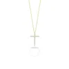 ROBERTO COIN ROBERTO COIN TINY TREASURE 18K YELLOW GOLD 0.10CT DIAMOND CROSS PENDANT NECKLACE - 001618AYCHX0