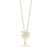 Roberto Coin Tiny Treasures Yellow Gold Diamond Palm Tree Pendant Necklace 0.17ct In Yellow
