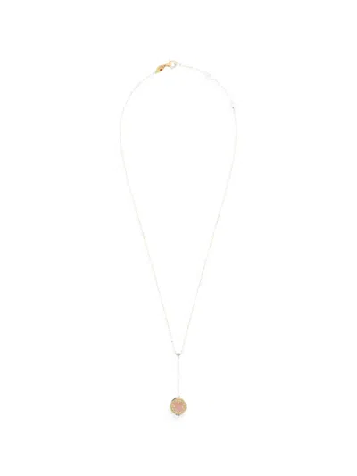 Roberto Coin Venetian Medallions Mother-of-pearl And Diamond Necklace In Gold