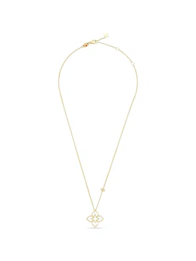 Roberto Coin Venetian Princess Diamond Necklace In Gold