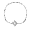 ROBERTO COIN ROBERTO COIN VENETIAN PRINCESS PETITE WHITE GOLD BEADED STRETCH BRACELET WITH DIAMONDS - 7773047AWLB