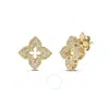 Roberto Coin 18k Yellow Gold Venetian Princess Earrings With Diamonds, 0.3 Ct. T. W. In Yellow