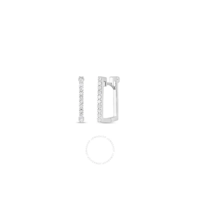 Roberto Coin White Gold Diamond Square Hoop Earrings - 002061awerx0 In Metallic