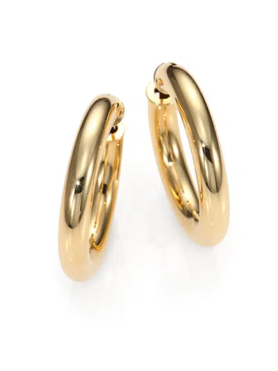 Roberto Coin Women's 18k Yellow Gold Hoop Earrings/1" In Brown