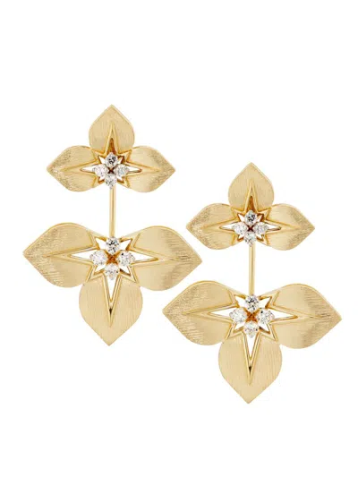 Roberto Coin Women's Aurora Dia Aurora 18k Yellow Gold & 0.57 Tcw Diamond Earrings In Orange