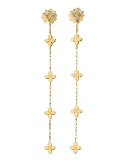 Roberto Coin Women's Love In Verona 18k Yellow Gold & 0.19 Tcw Diamond Chain Earrings