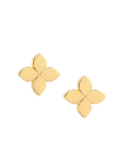Roberto Coin Women's Love In Verona 18k Yellow Gold Floral Stud Earrings