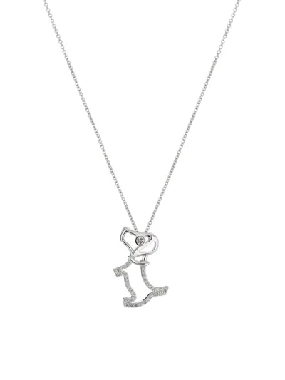 Roberto Coin Women's Scottie Dog 18k Yellow Gold & 0.09 Tcw Pendant Necklace In Neutral
